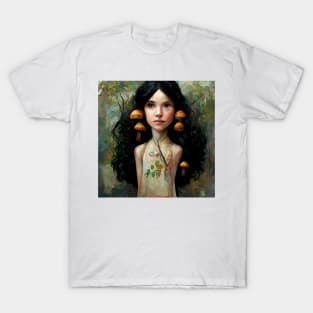 Kate the Mushroom Faerie by Kim Turner Art T-Shirt